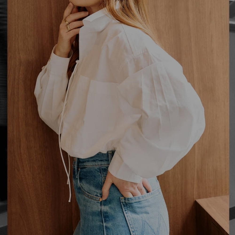 MOTHER Classic White Blouse